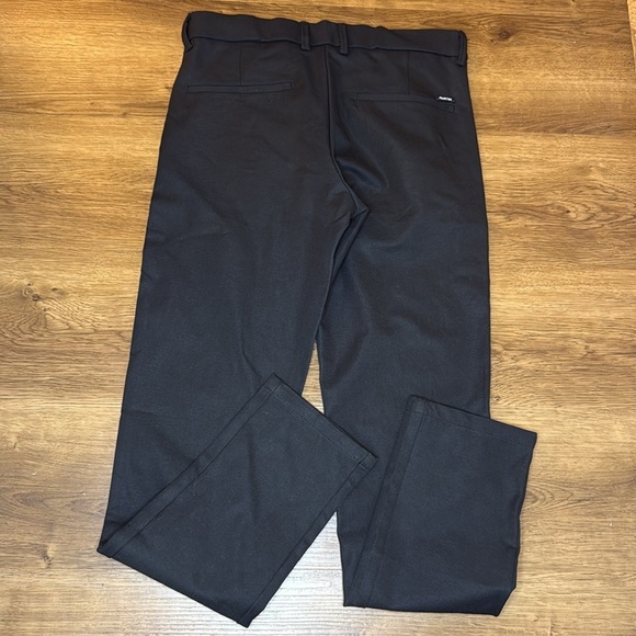 Plaid & Plain Slim Fit Stretch Black Flat Front Dress Pants Men’s 28 x 30 - Picture 2 of 7